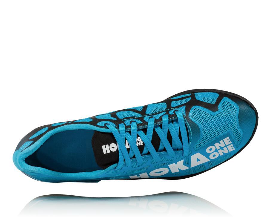 Hoka One One Çivili Koşu Ayakkabısı Erkek Mavi/Beyaz - Rocket X - VU3084512